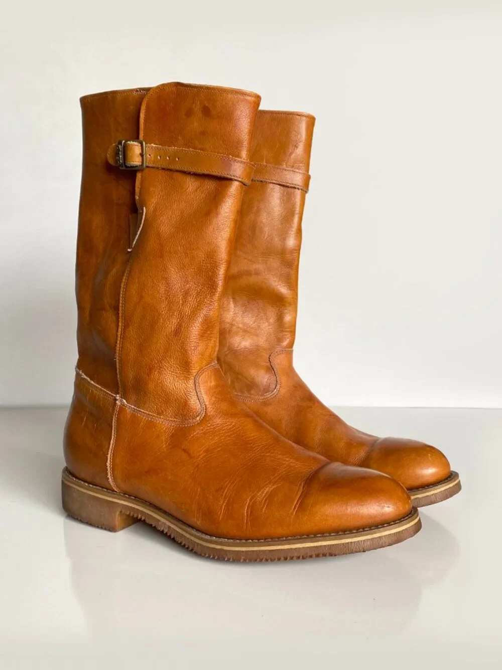 Vintage Dingo Brown Cognac Leather Insulted Boots Men's Size 10 - Picture 12 of 14